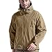 FREE SOLDIER Men’s Tactical Jacket Waterproof Army Military Hooded Jacket Softshell Autumn Winter Jacket (Wolf brown XL)