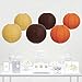 Andaz Press Hanging Paper Lantern Party Decor Trio Kit with Gold Party Sign, Yellow, Orange, Brown, 6-Pack, for Thanksgiving Fall Autumn Harvest Wedding Classroom Office Decorations