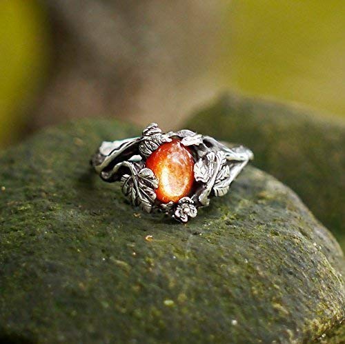 sunstone engagement ring