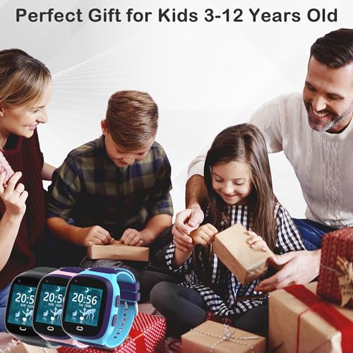 AIWIEP Smart Watch GPS Tracker with Calling,sos,gps Tracker,voice Chat,camera, Kids Cell Phone Toys for Ages 5-7 Boys Age 3-12, for Kids, 4G