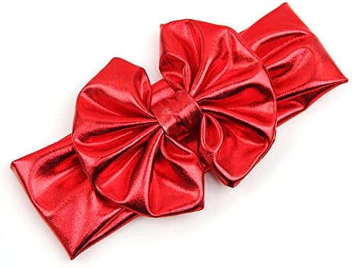 Himipopo Fashion Baby Girls Metallic Messy Big Bow Girl Headband Hairband Bowknot HeadWrap (1)