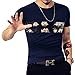 LOGEEYAR Mens Short Sleeve Tshirts Slim fit Fashion Cotton Crewneck Tee Novelty Graphic Printed Shirt A-Blue