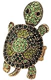 YACQ Jewelry Women's Crystal Turtle Stretch Rings Shaky Head Legs