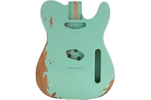 Sunsmile Relic Electric Guitar Body TL Style Nitro Top Alder Wood DIY Guitar Body S-S or H-S Route Relic Seafoam Green.