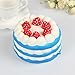 Squishy Slow Rising Toy Stress Reliever Strawberry Cake Hand Wrist Toy (Blue)