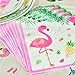 WERNNSAI 50PCS Flamingo Party Napkins - Luau Party Decorations 3 Ply Hawaiian Tropical Paper Napkins Pink Flamingo Birthday Supplies for Girls Luncheon Dinner Pool Birthday Favors