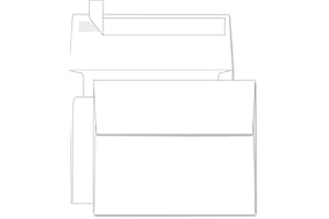 A2 White Envelopes Self Seal 100 Pack, Goefun 4.375 x 5.75 Printable Invitation Envelopes for 4.25 x 5.5 Cards, Photos, Weddings, Graduation, Baby Shower, 120 GSM