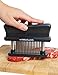 Meat Tenderizer Tool - 48 Blades Durable Stainless Steel Meat Tenderizer (Black) - Suitable for Tendering Chicken, Pork, Steak and Fish - White & Red Meat Tenderizer for All Kitchens