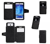BLU Studio Selfie case, KuGi Â® High quality universally PU cover + TPU Case for BLU Studio Selfie 5.0 inch smartphone. (Black)
