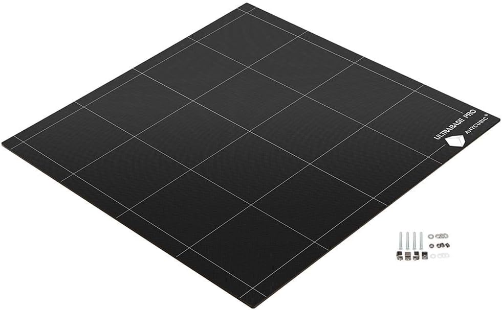 ANYCUBIC Ultrabase 3D Printer Platforms, Heated Bed with Microporous Coating Build Surface Glass Plate (430 * 410mm Ultrabase+Heated bed)