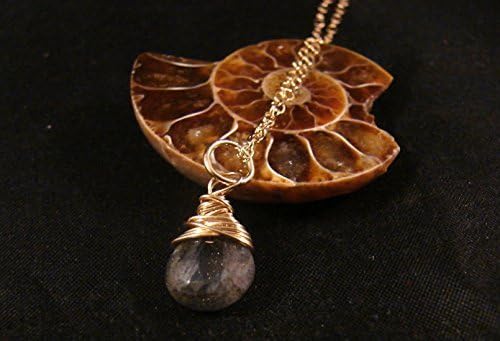 Extreme Blue Flash Canadian Labradorite Pendant Necklace 14 kt Gold Fill