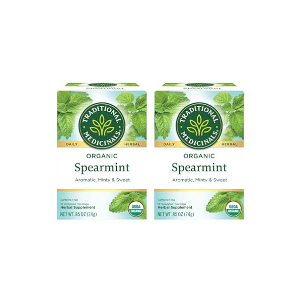 TRADITIONAL MEDICINALS ORGANIC TEA – SPEARMINT 16 BAGS...