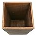 MyGift Dark Brown Torched Wood Design Waste Bin/Small Decorative Trash Can for Bedroom, Bathroom & Office