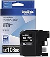 Brother Printer LC103BK High Yield Ink Cartridge, Black