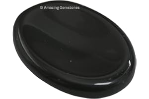 AMAZING GEMSTONE Black Obsidian Crystal Worry Stones for Anxiety - Thumb Worry Stone for Stress Meditation, Anxiety Relief Items Healing Stones and Crystals