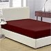 Mellanni Queen Fitted Sheet - Iconic Collection Bedding Sheets - Soft & Cooling Sheets with up to 16 inch Deep Pocket -Fade & Stain Resistant - 1 PC (Queen, Brick Red)