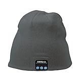 Sung-ll Soft and Warm Hat Wireless Beanie with Bluetooth Smart Cap Speaker Micro Headphone (Dark Grey)