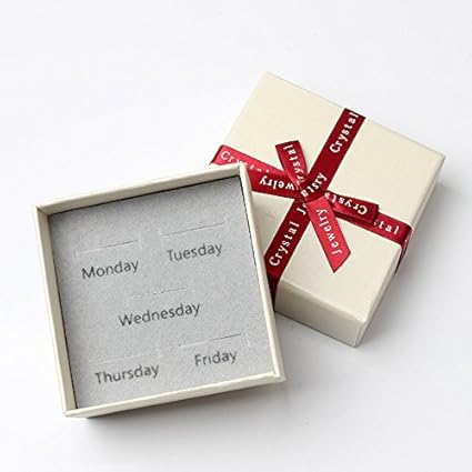 Alamor 1 Unids Week Set Pendientes Caja De Joyas De Papel ...