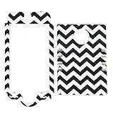 New 3-piece Black and White Chevron Stripes Impact Hybrid Combo Hard Case Cover Mint Blue Soft Skin for Iphone 5 5s
