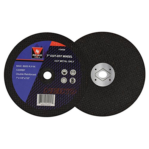 Neiko 11009A 7" Cut Off Wheel for Power Grinder, Double Reinforced | 8500 RPM