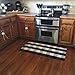 UKELER Buffalo Plaid Rugs- Machine Washable Black and White Checkered Plaid Rug Hand-Woven Buffalo Checkered Kitchen Runner Rugs 51.2''x23.6''