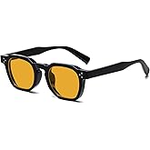 AIEYEZO Retro Sunglasses for Womens Mens Square Thick Framed Shades Trendy Vintage Sun Glasses