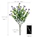 GTIDEA 4pcs Fake Plants Artificial Greenery Shrubs Eucalyptus Branches with Purple Baby's Breath Flower Plastic Bushes House Office Garden Patio Yard Indoor Outdoor Decor