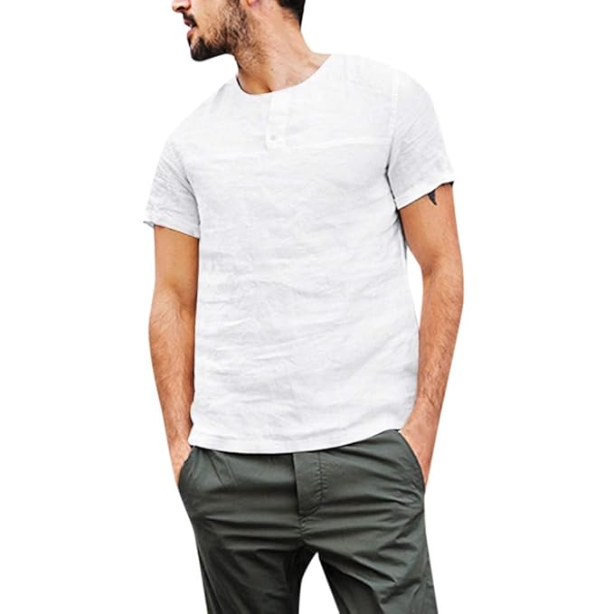 t shirt uomo lino