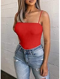 BEAGIMEG - Body de tirantes para mujer con espalda ajustable