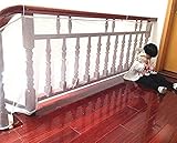 6.56Ft Child Safety Rail Net for Indoor & Outdoor Usage-Banister Stair Net – Child Safety; Pet Safety; Toy Safety; Stairs Protector(White)