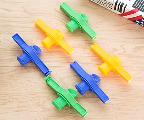 TOLEAD 6PCS Food Sealing the discharge nozzle Bag Sealer Sealing Clip with Assorted Colors