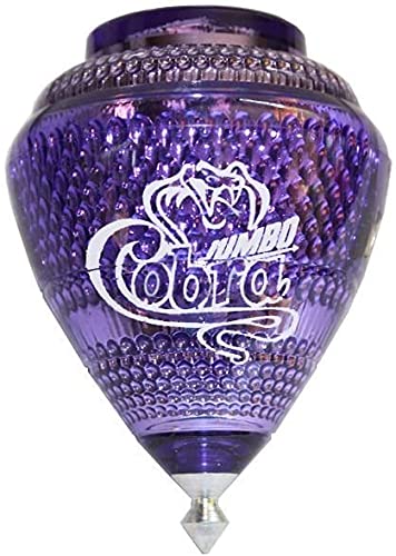 3 Pack Jumbo Cobra Durable Plastic Spin Tops for Kids Metal Tip Made in Mexico - Trompo Mexicano Jumbo Cobra Pl?ico Durable & Punta de Metal (Pack of 3 Assorted Colors)