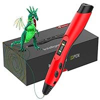 TECBOSS 3D Pen for Kids, 3D Printing Pen with LED Display, 3D Printer Art Pen, STEM Toy for Boys & Girls, Age 6 & Up