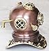 historicalmuseumstore Collectible Nautical Brass & Steel Desktop Copper Finished Scuba Divers Diving Helmet
