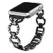 Valband for Apple Watch Band 38mm 42mm, Stainless Steel Bling Wristband Replacement Strap for Apple Watch Series 3 Series 2 Series 1 Nike+ Sport Edition (38mm, Black)
