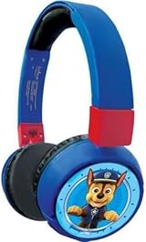 LEXIBOOK Paw Patrol 2-in-1 Bluetooth Kids Headphones Chase Marcus Blue Red