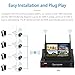 Security Camera System Wireless, Wireless Surveillance Camera System ANRAN 4Channel with 7Inch Monitor NVR with 960p HD Wireless IP Camera Night Vision,Plug and Play,Easy Remote Access, No Hard Drive