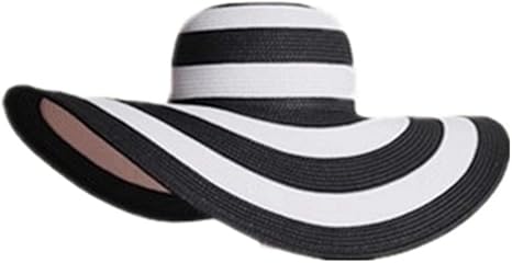 black and white summer hat
