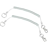 PATIKIL Retractable Coil Spring Keychain with Keyring Lobster Clasp Plastic Spiral Stretchy Cord Strap Snap Hook
