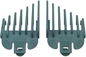 Taper King Clipper Guide Combs - Fool Proof Tapers & Fades at Home! Turquoise (#1 to #4) - Compatible with Wahl/Conair Clippers!