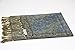 Achillea Soft Silky Reversible Paisley Pashmina Shawl Wrap Scarf w/Fringes (Steel Blue)