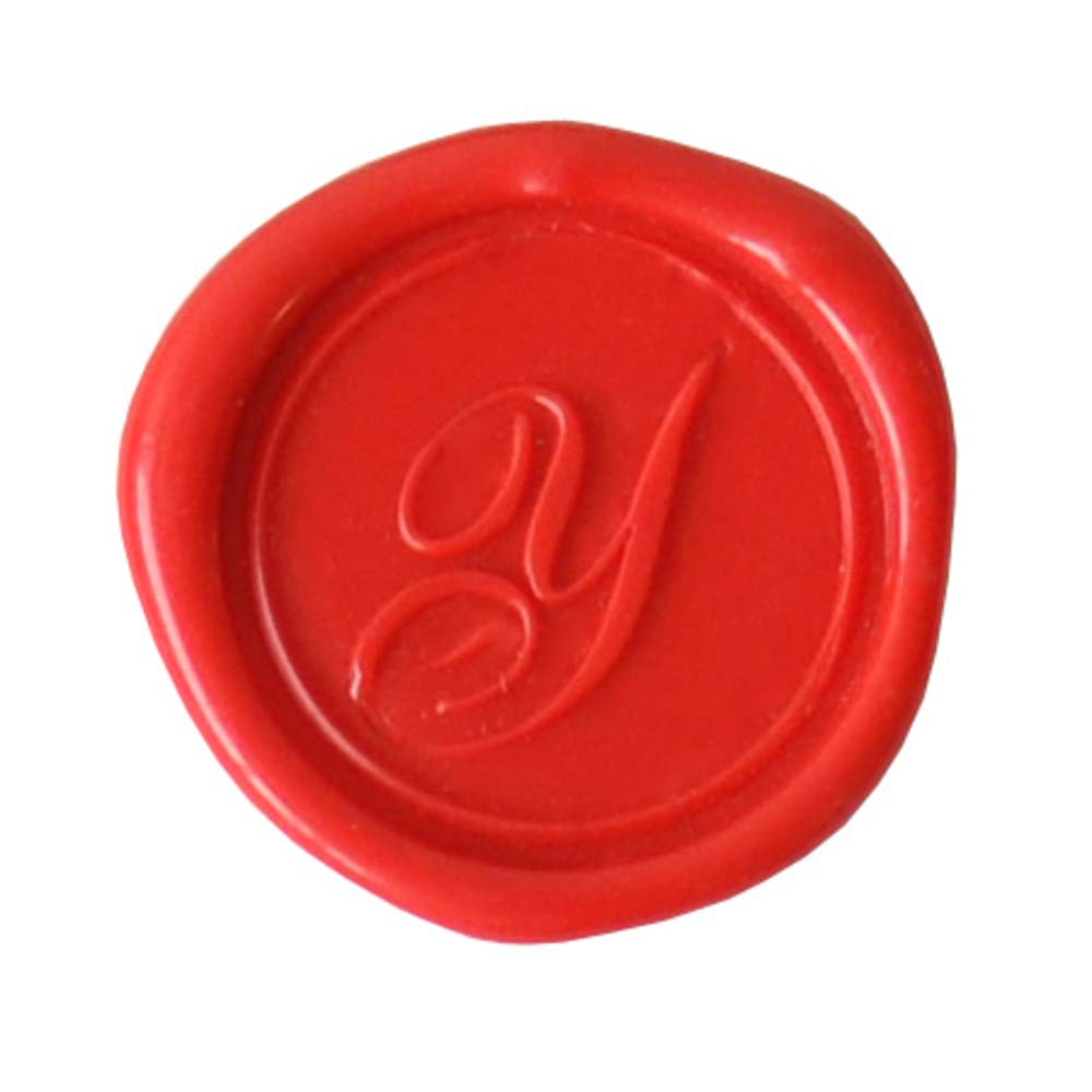 Jacques Herbin 40325T - A brass seal with varnished wooden handle - Modern English - The Letter Y - Manufactured in France - Creative Art Tool - Wax Stamp — image 1