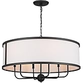Kichler Heddle 30.4 Inch 6 Light Chandelier in Textured Black