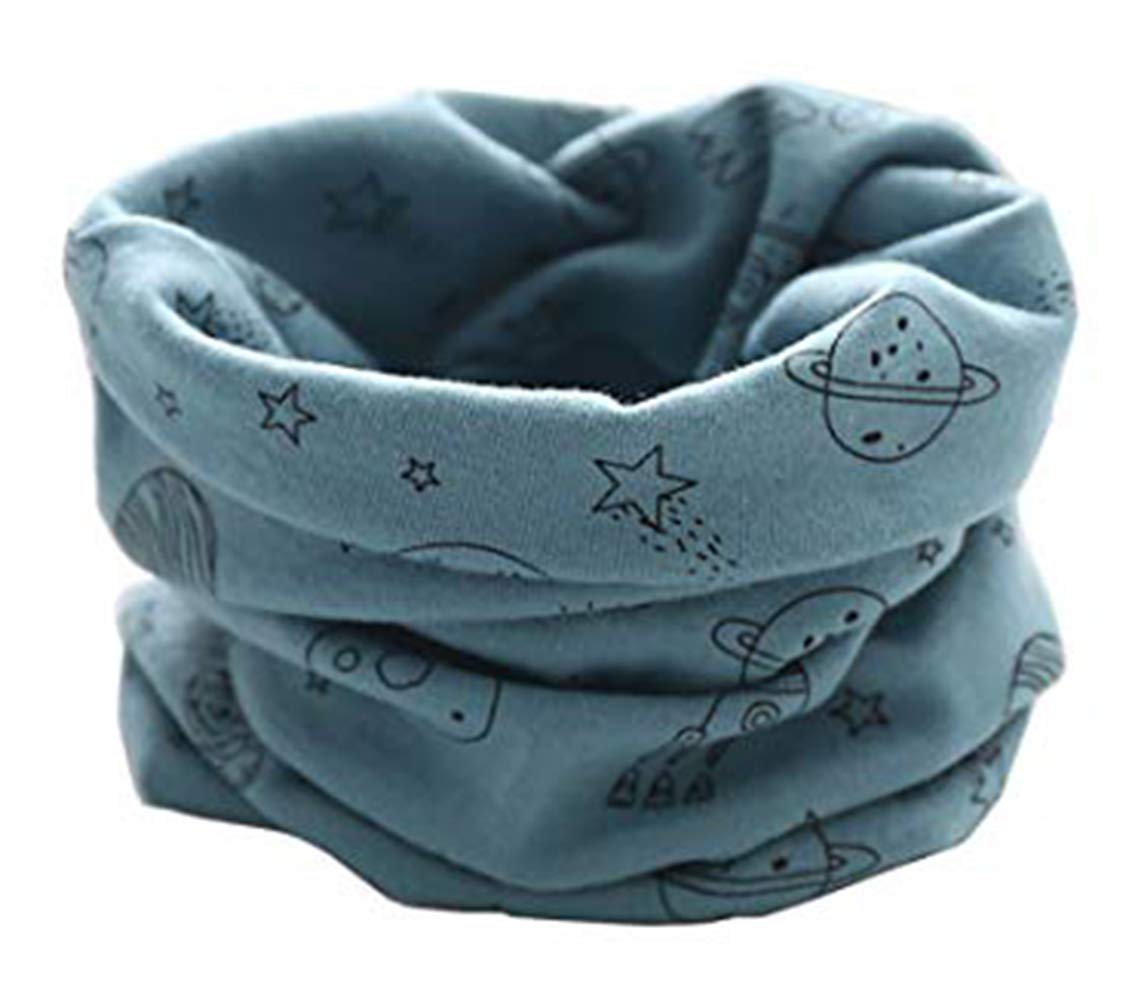 Boomly Winter Baby Collar Scarf Warm Neck Scarves Cotton O Ring Neck Warmer Bandana (Blue#2)