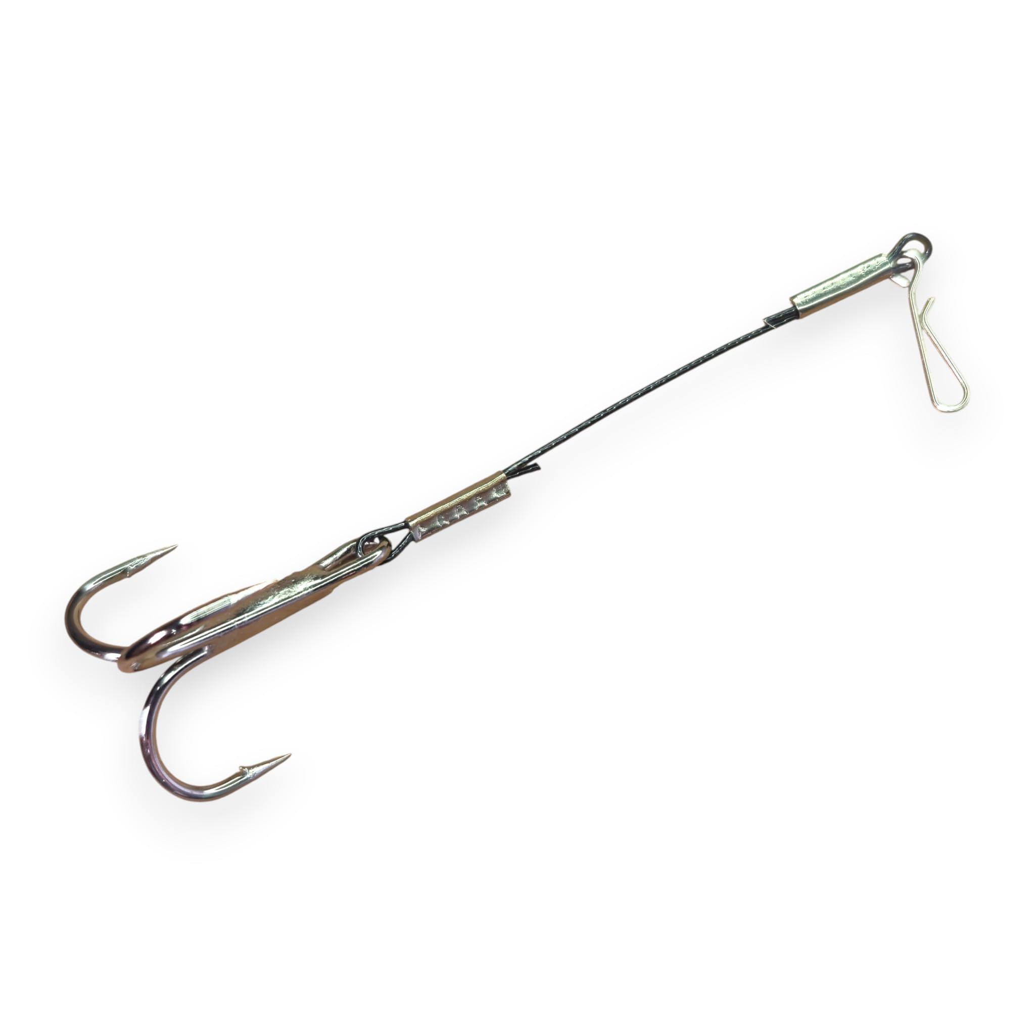 FISHIN ADDICT Stinger trailer coated wire trace 25lb 75mm #4 treble quick link for softbait 3pcs