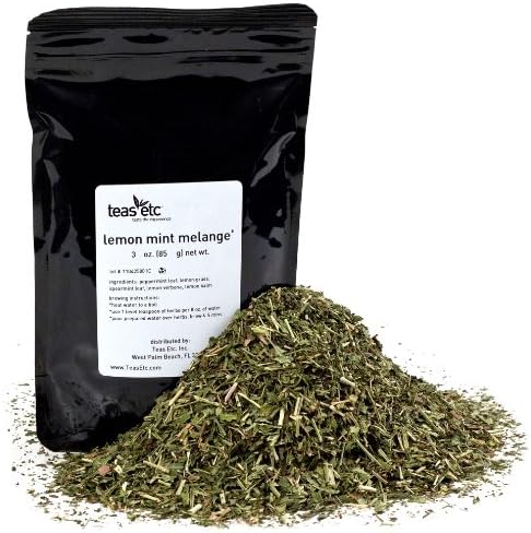 Teas Etc Lemon Mint Melange' Loose Leaf Herbal Tea 8 oz.
