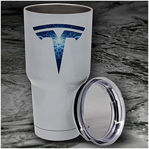 Tesla Logo'd Insulated Water Cup (Blue Electric)