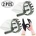 TIHOOD 2PCS Fruit Picker Head Basket with 1 Pair Garden Gloves/Fruit Picking Tools, Fruits Catcher for Harvest Picking Apple Citrus Pear Peach, etc (2 xFruits Picking Tool & 1 Pair Gloves)