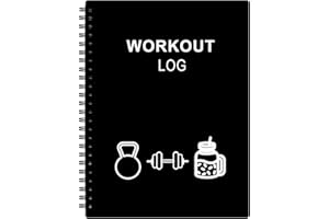NOKINGO Workout Log for Women & Men - A5 Fitness Planner/Journal to Track Weight Loss, Workout Journal for GYM, Bodybuilding Progress - Daily Health & Wellness Tracker, Black