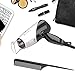 Wazor Pro Professional 1875W Tourmaline Ceramic Hair Dryer with Folding Handle,DC Motor,Dual Voltage,1 Concentrator,White